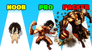 Titan Rush 3D Gameplay - NOOB vs PRO vs HACKER (iOS/Android)