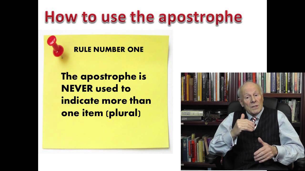 How to use the apostrophe part I - YouTube