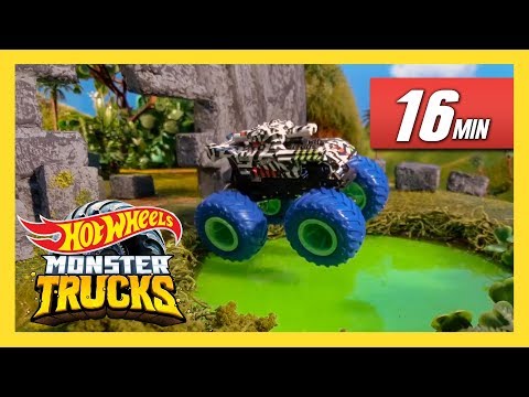 Видео: Epic Monster Truck Race Day! | Остров Монстр Траков | @HotWheelsRussia 3+