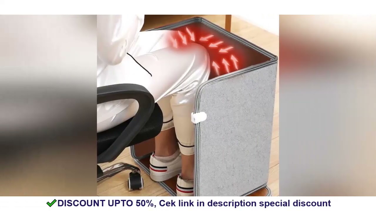 Electric heated Panel Feet Heater office Leg Warmer Folding Portable Adjustable Thermostat Foot Warm