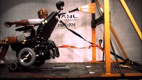 Failed Crash test according to ISO 7176-19 & 10542  of a wheelchair with a docking system