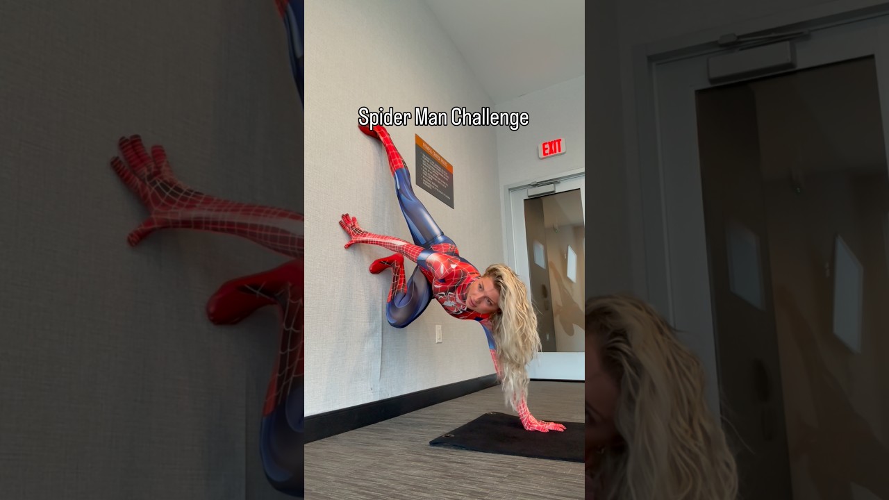 Can you do this? 🤘🏼🕸️🕷️...#gymnastics #spiderman #salliegrace #challenge #handstand