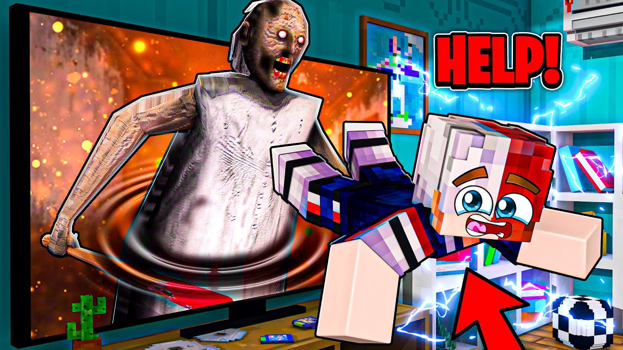 ⁣I Got Trapped Inside Video Game in Minecraft!