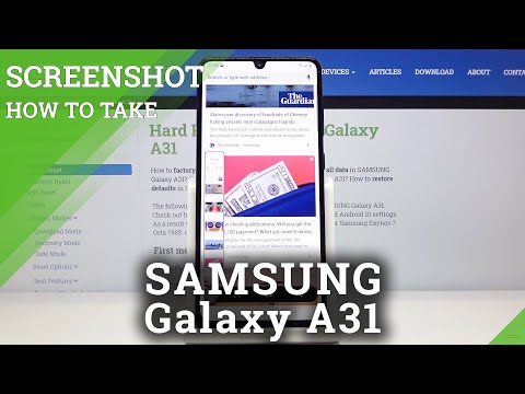 How to Take Screenshot in SAMSUNG Galaxy A31   Save Screen