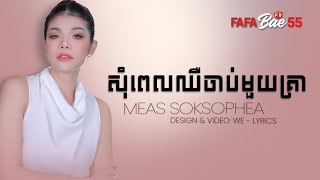 សុំពេលឈឺចាប់មួយគ្រា - Meas Soksophea [MUSIC LYRICS] - FAFABae55