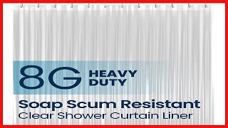 Great product -  LiBa PEVA 8G Bathroom Shower Curtain Liner, 72" W x 72" H, Clear, 8G Heavy Duty Wat