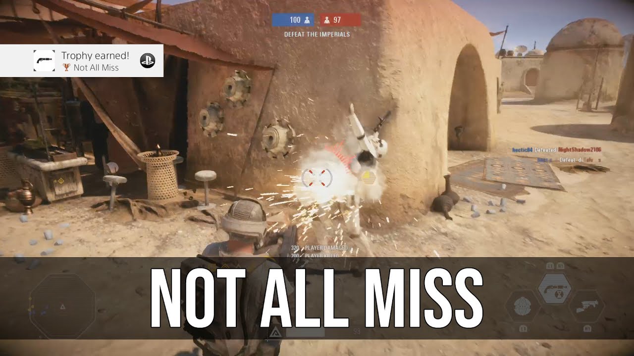 Not All Miss Trophy (Defeat 3 Enemies Within One Vanguard Usage 5 Times) - Star Wars Battlefront 2