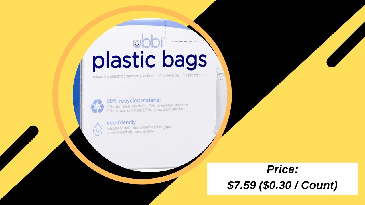 Ubbi Disposable Diaper Pail Plastic Bags, Single Pack, 25 Count, 13Gallon Bags YouTube