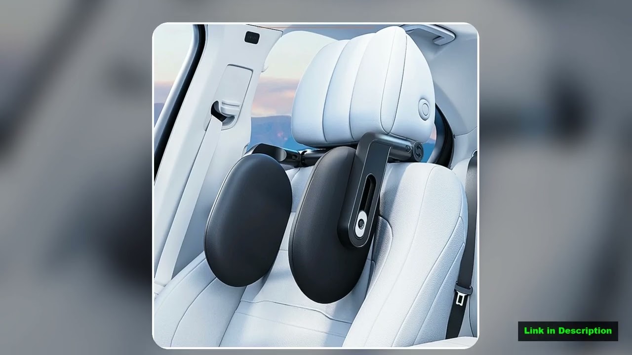 Double hook multifunctional car cushion memory foam side sleeper headrest car neck pillow sleeping