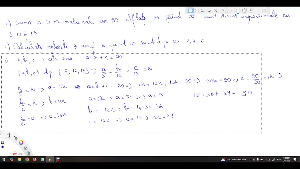 Marimi Direct Proportionale - Probleme Rezolvate