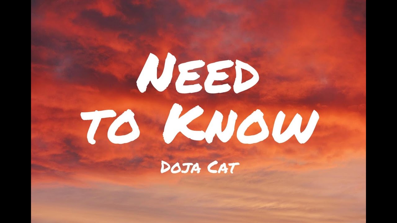 Doja Cat Need to Know YouTube