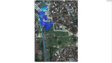 Flo2D result presented with Crayfish (QGis plugin)