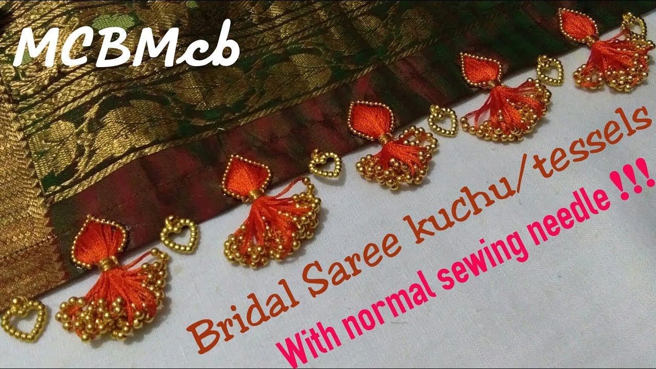 How to make Bridal Saree Kuchu /Tessels using Normal Sewing Needle eedle