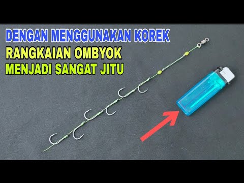 Tips cara membuat rangkaian pancing ombyok 6 mata kail
