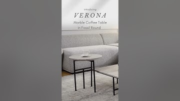 Verona Marble Coffee/Side Table - Fossil Round
