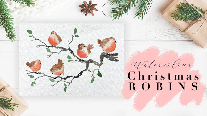 Watercolour Christmas Robins