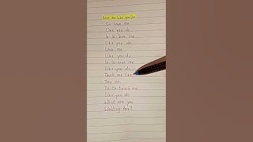 Thumbnail of Love me like you do ~ song by ~ Ellie Goulding 🌼 #songlyrics
