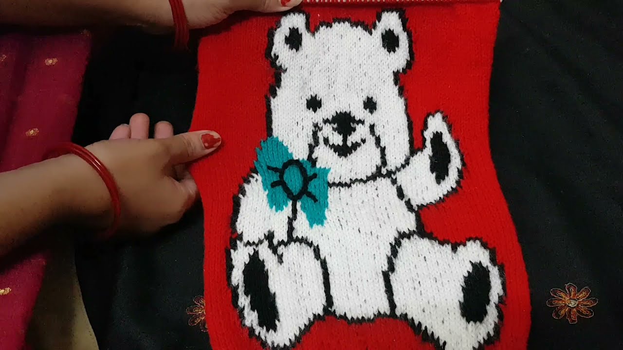 teddybear sweater design (LESSON 1) #kidssweaterdesign  