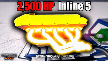 The Highest Horsepower, Naturally Aspirated Inline 5 Engine Ever! | Automation Game (LCV 4.3)