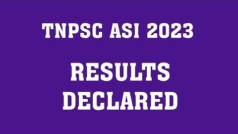 TNPSC ASI 2023 RESULTS DECLARED #statisticalexam