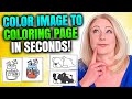 EASY HACKS To REMOVE COLOR FROM IMAGES in Canva To Make Your Own Coloring Books To Sell