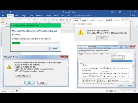 MS Word: Fix All Issues of Word File Corrupted/Not Opening/Unable to Read