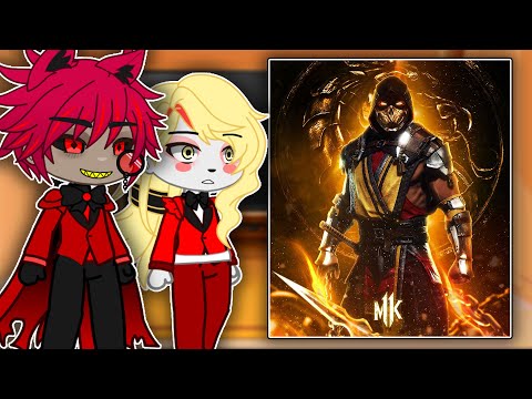 Hazbin Hotel React To Scorpion | Mortal Kombat | Gacha react