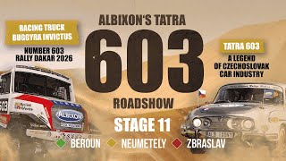 ALBIXONS Tatra 603 Roadshow Etapa 11
🚗 11. ETAPA — Beroun → Neumětely → Zbraslav
Jedenáctá etapa pokračuje klidnějším tempem přes regionální trasy směrem zpět k Praze.
📍 Tatra 603 opouští Beroun a pokračuje přes Neumětely, obec neodmyslitelně spojenou s legendou o Šemíkovi – koni, který podle pověsti dokázal nemožné.🐎 Právě zde se historie, krajina a symbolika odvahy přirozeně prolínají s charakterem celé cesty.
Trasa dále pokračuje směrem na Zbraslav, místo, které dlouhodobě funguje jako přechodový bod mezi otevřenějším regionem a hlavním městem. Rytmus jízdy se zde znovu mění a etapa postupně přechází do městského kontextu.🏙️
Zájem o jízdu v legendární Tatře 603 byl tak velký, že se během dne vystřídali různí řidiči, navigátoři i členové posádky – každý chtěl být alespoň na chvíli součástí jejího příběhu.
Created by PLAVEC. Media https://www.plavecmedia.cz ALBIXONS Tatra 603 Roadshow Etapa 11