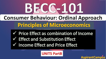 IGNOU  BECC 101 Consumer Behaviour Ordinal Approach CH5 PartB