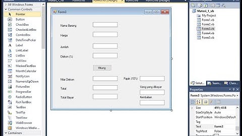 VB.Net : Materi 2 (Tipe data, Variabel dan Operator)