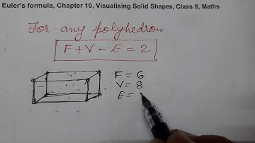 Euler’s formula, Chapter 10, Visualising Solid Shapes, Class 8, Maths