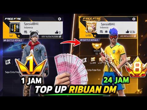 Aku Buat Akun Free Fire Baru, Terus Aku Topupin Ribuan Diamond Sampai Jadi Akun FF Sultan 😱