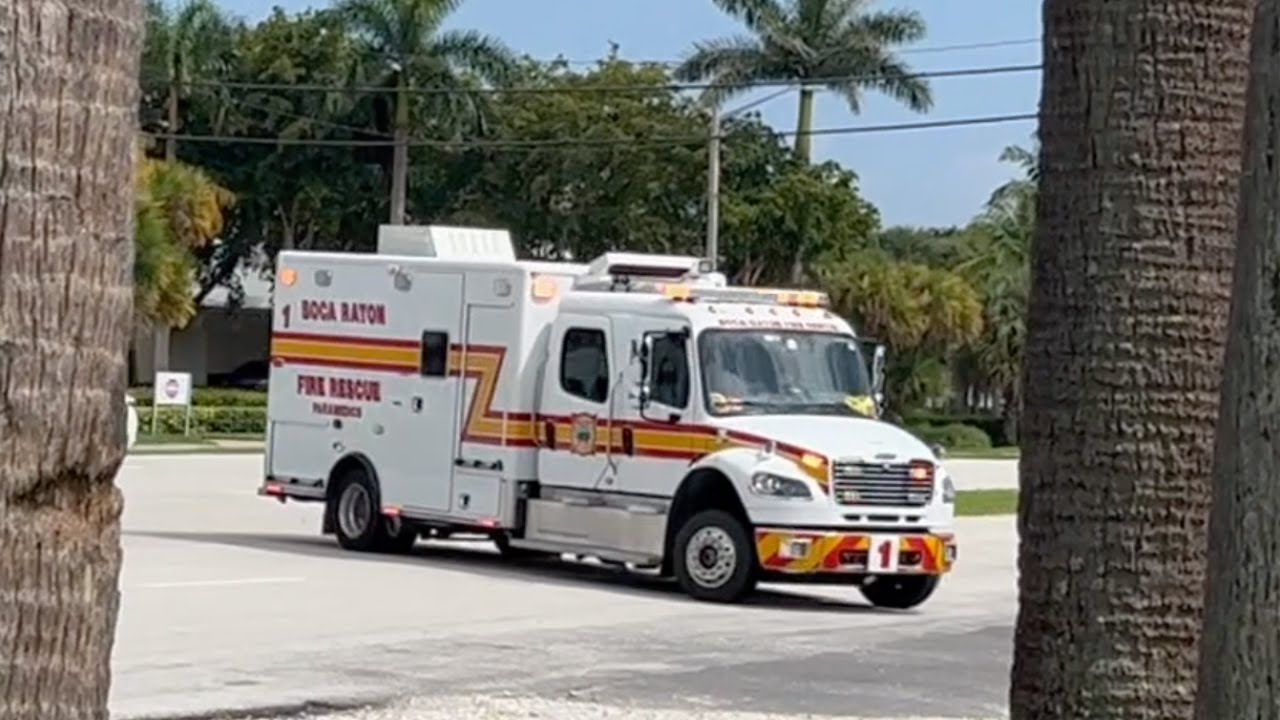Boca Raton Fire Rescue Tech Rescue Boca Raton Fire Rescue Medic 1 Responding LOUD AIRHORN! - YouTube