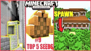 Minecraft PE - TOP 5 BEST SEEDS for 2019 #9 ! MANSION AT SPAWN, SURFACE RUINS & MORE ! | MCPE 1.11
