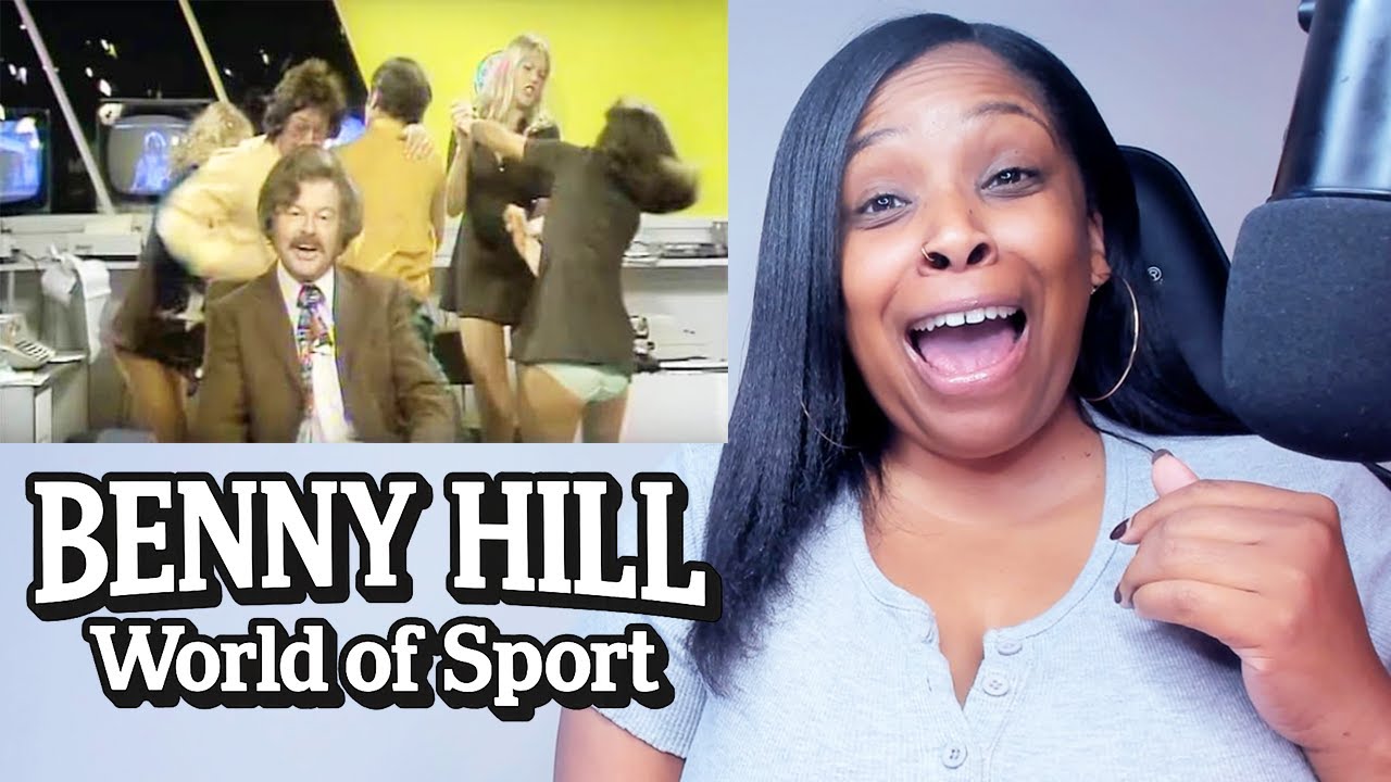 Американец реагирует на самые смелые моменты Бенни Хилла в программе «World of Sport»