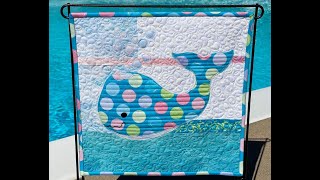 Whale Quilt Pattern, Miniature Quilt Pattern, Bubbles the Baby Whale