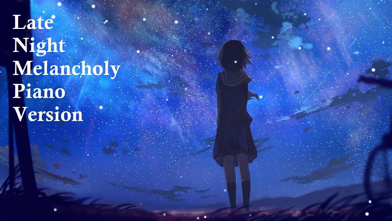 Late Night Melancholy 1 Hour White Cherry piano version, Chill Lofi