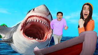 SCAPPIAMO DALLO SQUALO BIANCO!!!SHARK ATTACK!!!ESCAPE ROOM ROBLOX! screenshot 5