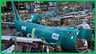 BMW body production process &amp; Toyota car modern assembly technology. Boeing 737 MAX Assembly Process