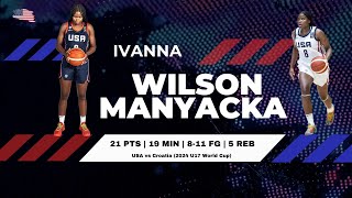 Ivanna Wilson Manyacka 21 Pts 19 Min 8-11 Fg 5 Reb Vs Croatia U17 World Cup 7.16.24