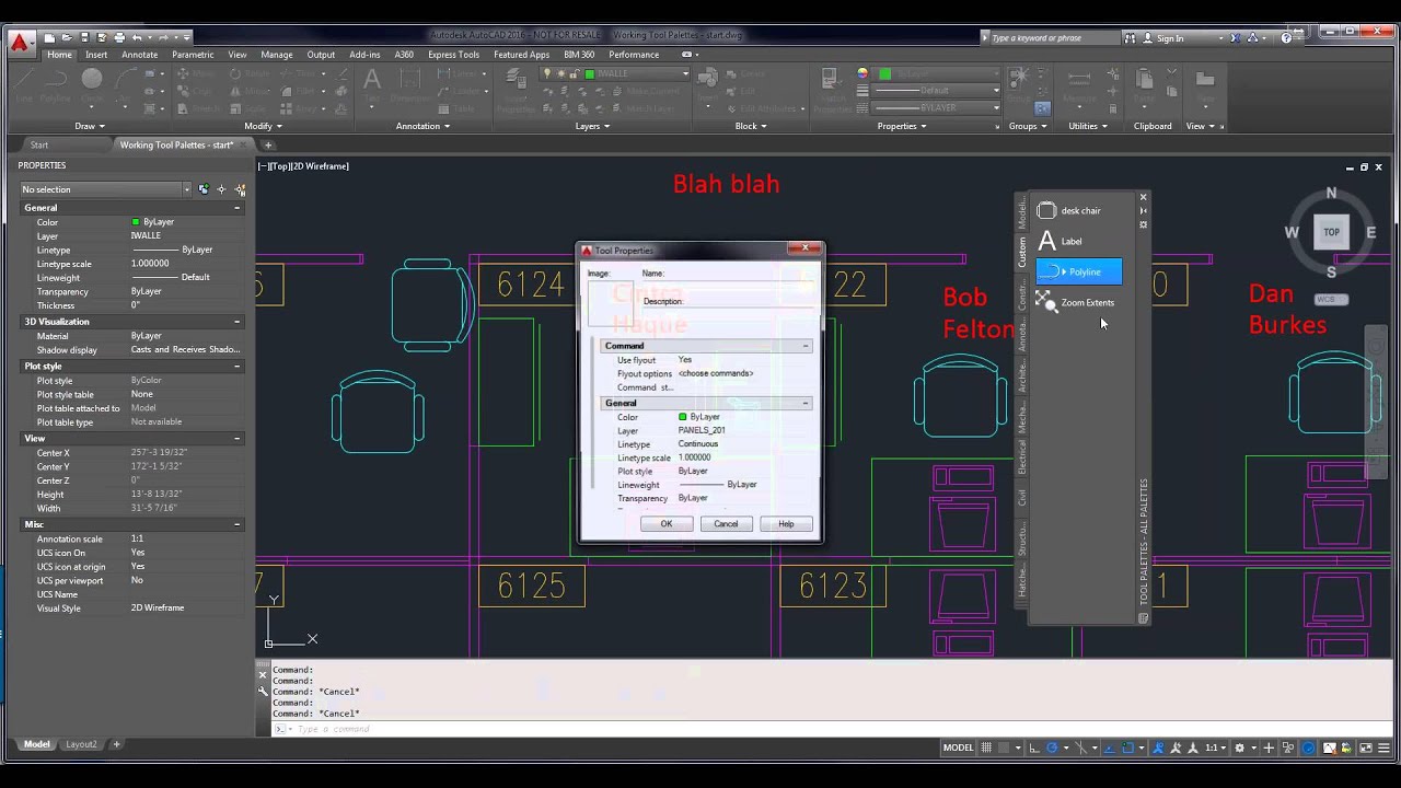 how to add a tool palette in autocad