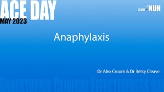 Anaphylaxis