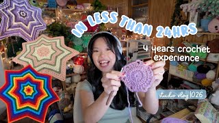 I crocheted 6-Day Star Blanket | Crochet and Yap with me 🤗🧶✨