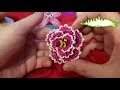Как сделать цветок фиалки из бисера. How to make a violet flower from beads.