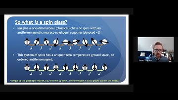 Institute Online Colloquium - Dr. Steven Thomson - The Physics of Spin Glasses - 29th October 2021