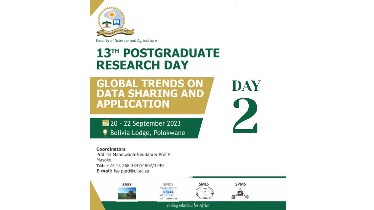 Faculty of Science and Agriculture 13th Postgraduate Research Day, Day 2