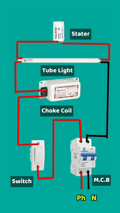 👌🔥Old Fluorescent Tube Light Connection with Choke and Starter#shorts #shortsfeed