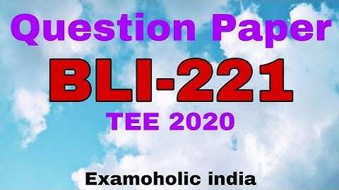 BLI 221 BLIS previous question paper MCQ type pattern First Time in BLIS IGNOU Bachelor of library