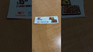A Yoshinoya Meal Deal Coupon for Original Beef or Teriyaki Chicken Add a Dessert and a Drink