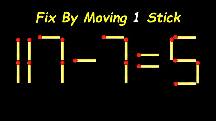 IQ Test: Move One Matchstick to Make the Equation Correct!